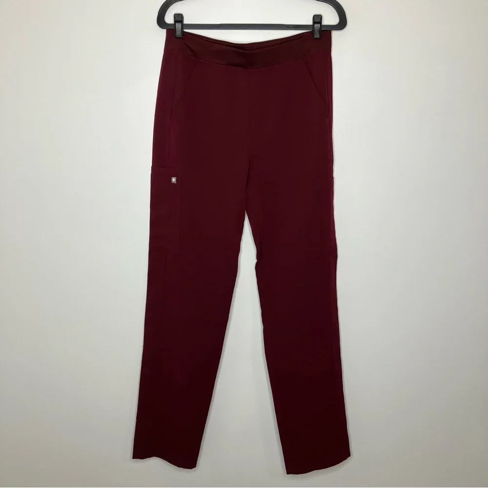 NWT FIGS Men's Axim 2.0 Scrub Pants Maroon Medium Tall MT